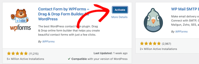 激活 WPForms 插件