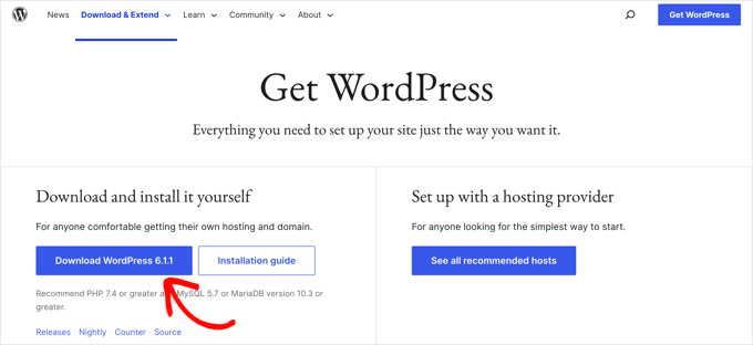 下载 WordPress